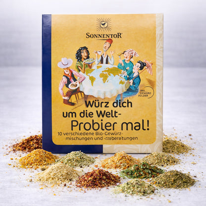 Sonnentor Probier mal! Würz dich um die Welt 10 Einzelgewürze á 5g, 1er Pack (1 x 50 g) - Bio - fit and life shop