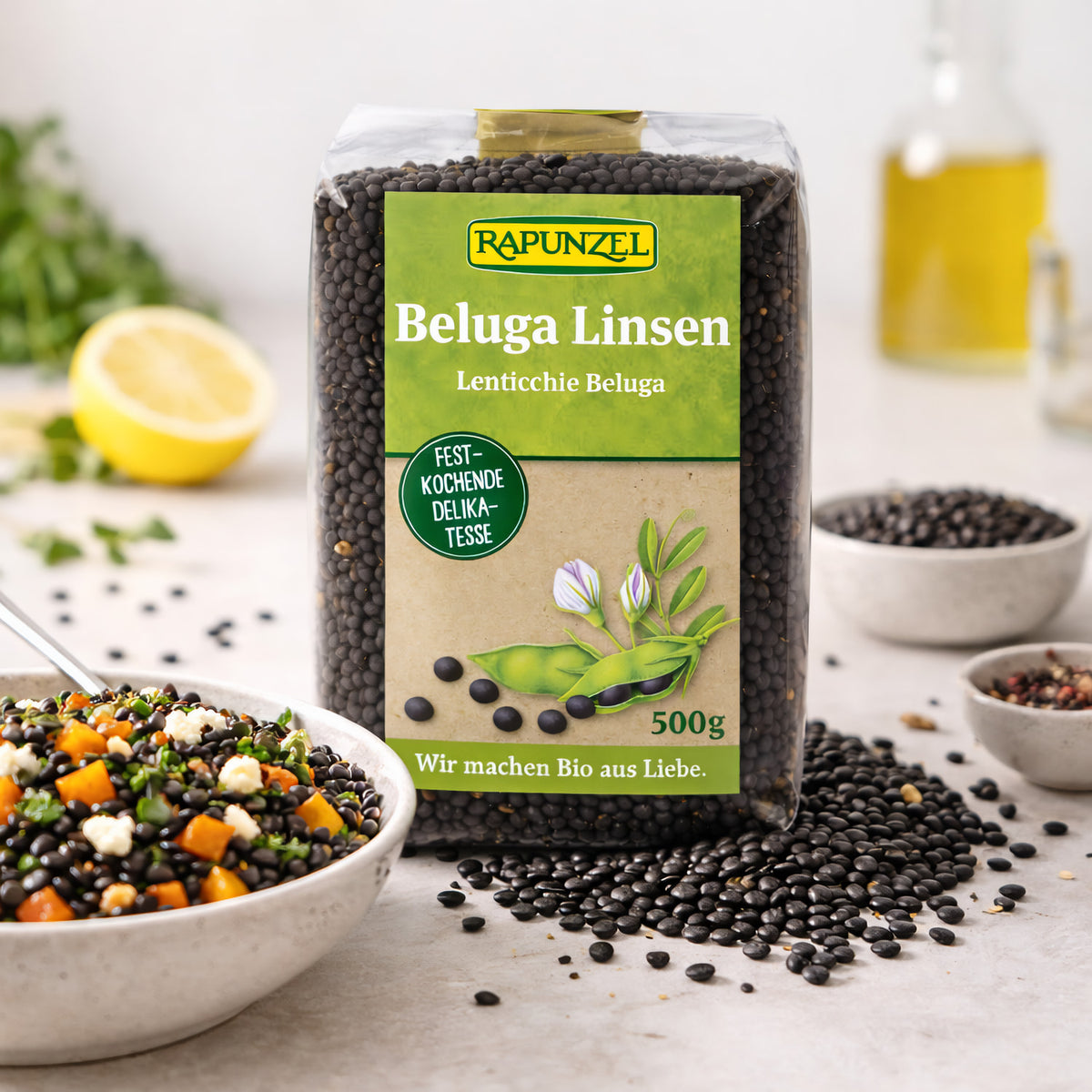 Rapunzel Belugalinsen (500g)-Bio - fit and life shop