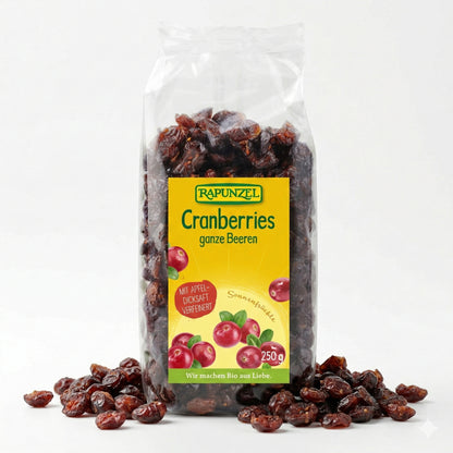 Getrocknete Bio-Himbeeren von Rapunzel, ideal für Früchte, Nüsse & Mus, in natürlicher Qualität, ab 250g.