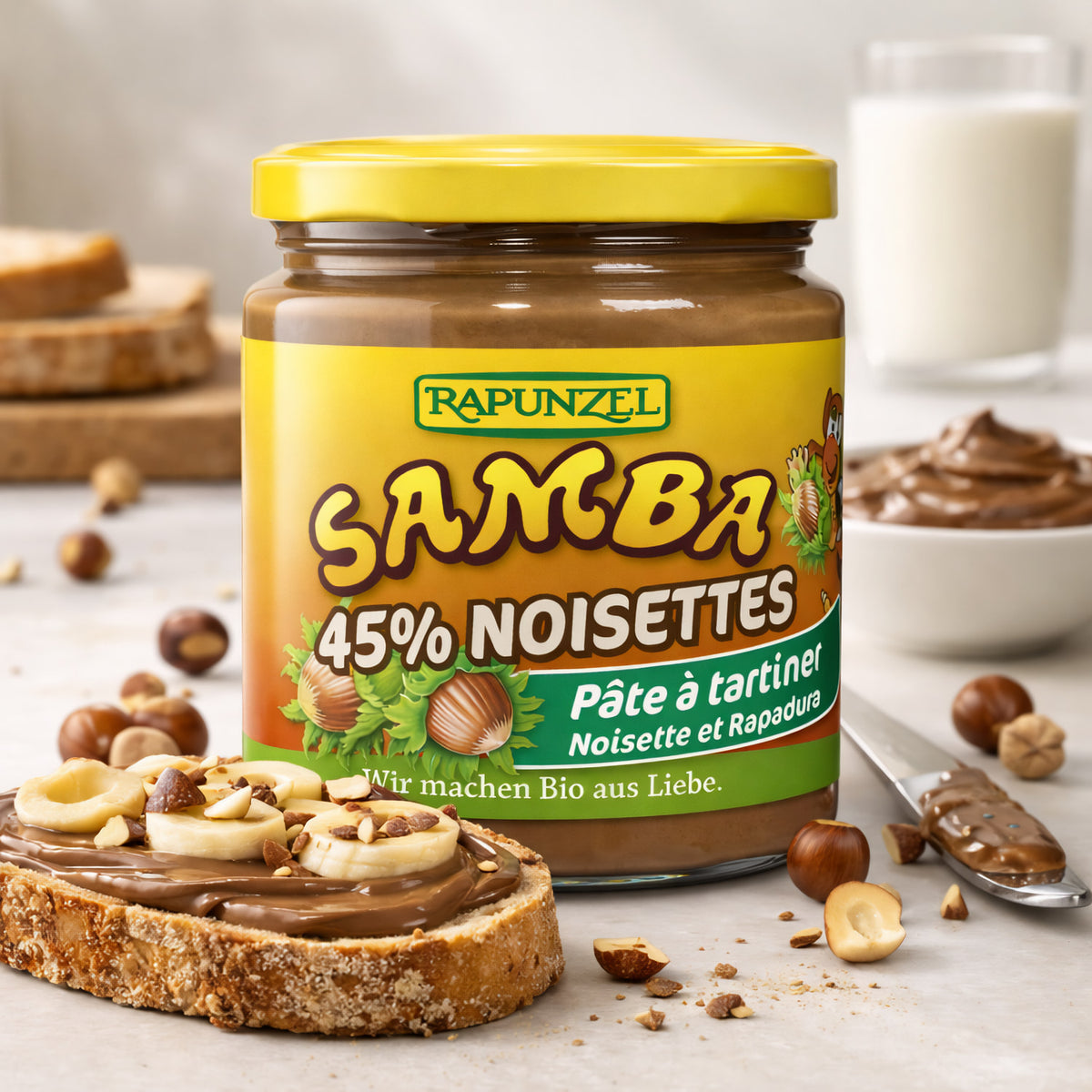 Bio Haselnüsse von Rapunzel Samba, Kochzutat, große 750g Verpackung, rohe Haselnüsse für Backen und Kochen
