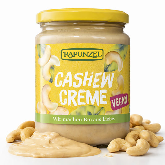 Bio Cashew Creme von Rapunzel, cremige Nusscreme zum Kochen und Backen, in 250g Verpackung, natürliche Bio-Qualität