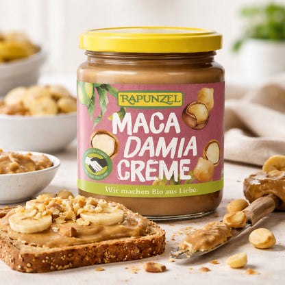Bio Macadamia Creme von Rapunzel zum Kochen, cremige Paste in 250g Packung, ideal für gesunde Zubereitungen