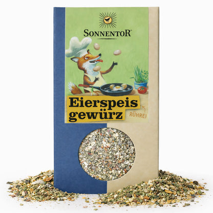 Bio Eierspeisgewürz von Sonnentor, natürliches Gewürz für die Zubereitung von Eierspeisen, in einer 70g Packung.