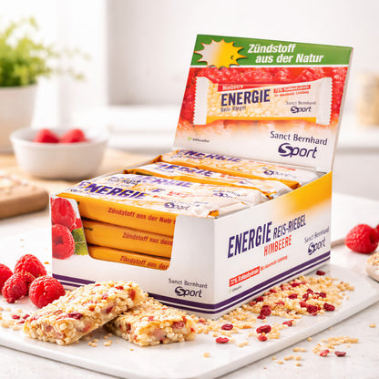 Sanct Bernhard SPORT Aktiv3 Energie-Reis-Riegel, 20x50g, verschiedene Geschmacksrichtungen, ideal für Sport und unterwegs