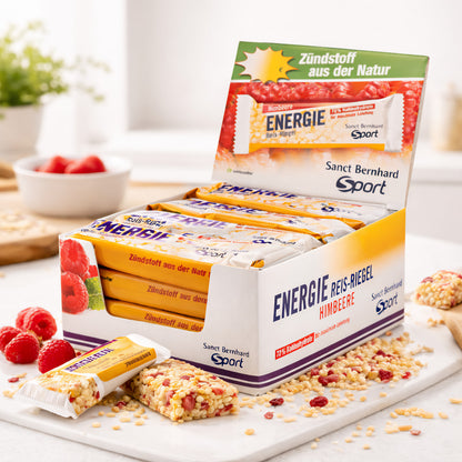 Aktiv3 Energie-Reis-Riegel von Sanct Bernhard SPORT, verschiedene Geschmäcker, 20x50g, ideal für unterwegs und Sport.