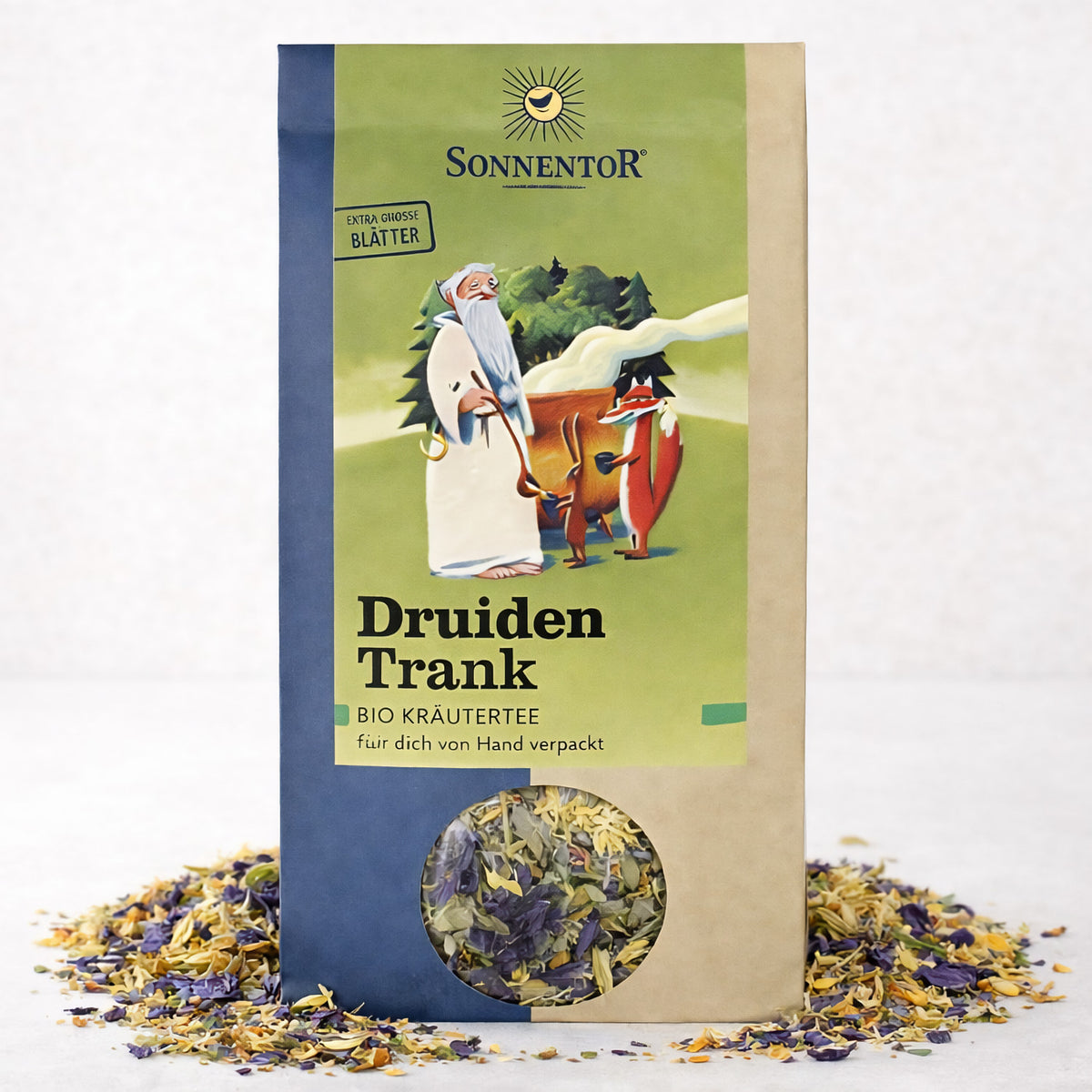 Bio Druidentrank Kräutertee von Sonnentor, lose, für Frühstück, mit frischen Kräuteraromen in einer 2 x 50g Packung