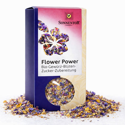 Bio Blüten für Gewürz- und Kochrezepte von Sonnentor, frische und aromatische Blüten in 35g Verpackung