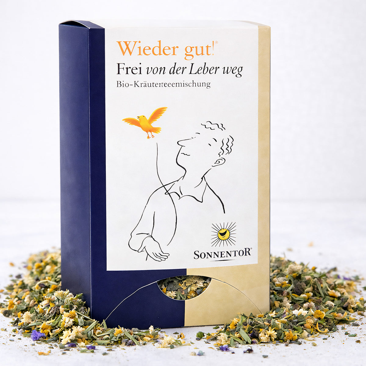 Sonnentor Bio Tee Frei von der Leber weg in Doppelkammerbeutel, 27g, mit frischen Kräutern für eine wohltuende Teeerfahrung