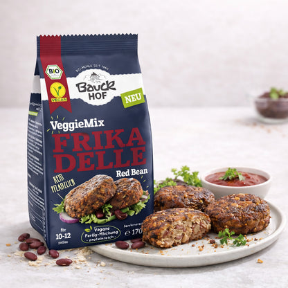 Bauckhof Bio VeggieMix Frikadelle, vegetarische Kochfrikadellen in 170g Packung, aus biologischen Zutaten von Bauckhof