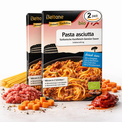 Beltane Biofix Pasta Asciutta, 2 Packungen à 29,8g, ideal zum Kochen, mit biologischer Qualität und frischer Optik