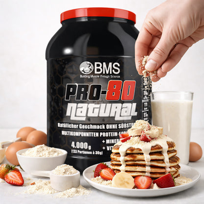 BMS Professional Protein 80 NATURAL Muskelaufbau Pulver in 4kg Behälter, hochwertiges Protein für Muskelwachstum