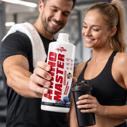 Aminosäure Liquid Master BCAA + Arginin Konzentrat von BodyworldGroup in 1000ml Blackberry Flasche, ideal für Muskelaufbau und Erholung