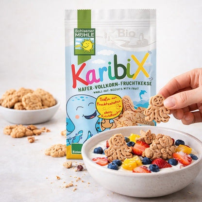 Bohlsener Mühle KaribiX Hafer-Vollkorn Fruchtkekse, Snack, mit Hafer und fruchtigen Zutaten, ab 125 g verpackt