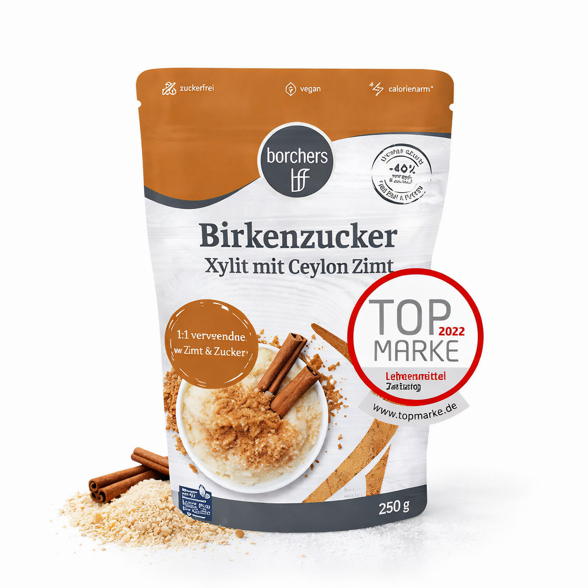 borchers Birkenzucker 100% Xylit mit Ceylon Zimt - 250g