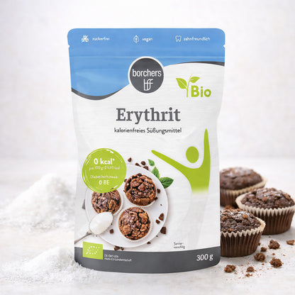 Borchers Bio Erythrit zum Backen, 300g Packung, geeignet für gesunde und zuckerreduzierte Backrezepte