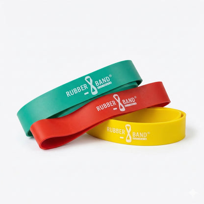 Dittmann® Gummiband Combipacks in verschiedenen Stärken, Fitnesszubehör, flexible elastische Bänder für Training und Übungen