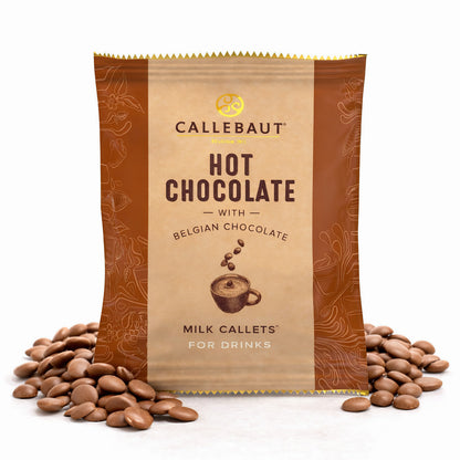 Callebaut Hot Chocolate Vollmilch Callets zum Backen, 25 x 35 g, cremige Milchschokolade in praktischer Verpackung