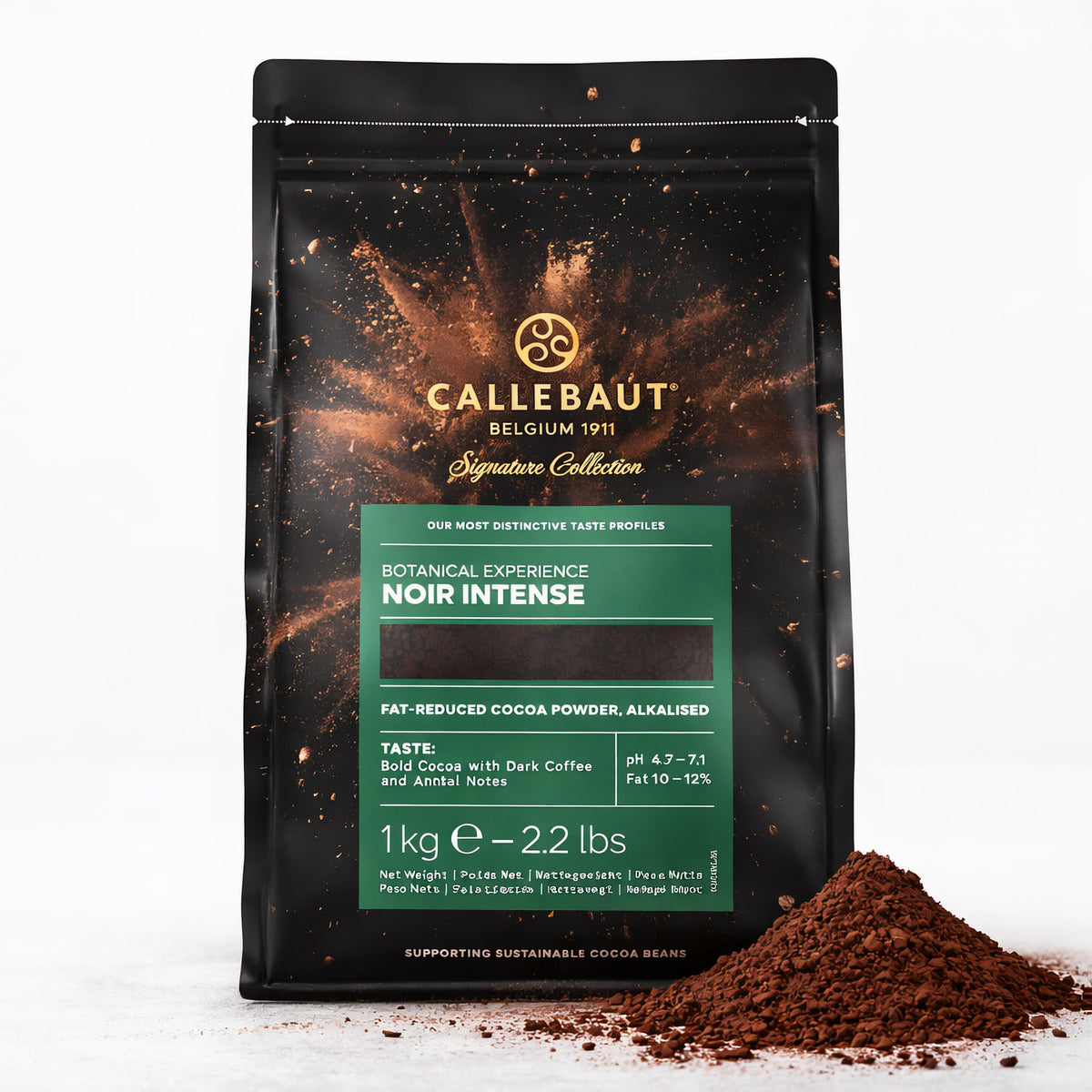 Callebaut Cacao Barry Noir Intense dunkle Kakaomischung für Frühstück, 1 kg, hochwertige Schokolade in einer Verpackung