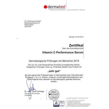 Hochdosiertes Vitamin C Serum von Cosphera in einer 50 ml Flasche, Hautpflege mit antioxidativen Wirkstoffen.