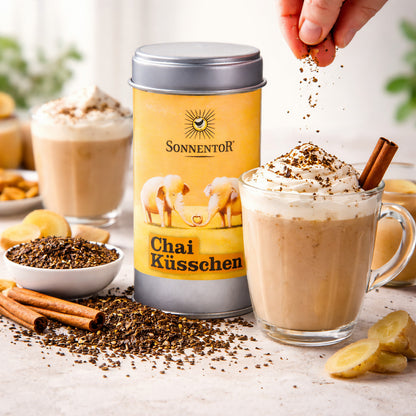 Bio Chai Küsschen von Sonnentor, Gewürz-Blüten für Frühstück, Streudose, 70 g, aromatische Gewürzmischung in Streudose