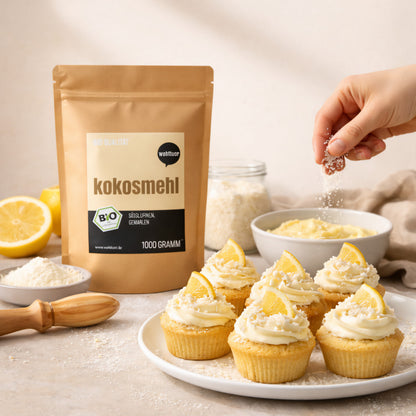 Bio Kokosmehl von Wohltuer, zum Backen, in einer Packung ab 1000g, feines, natürliches Kokosmehl in einer Backpackung