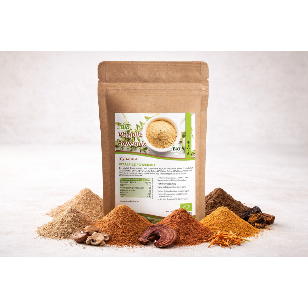 Mynatura Bio Vitalpilz Pulver Powermix - 100g — Abbildung 2