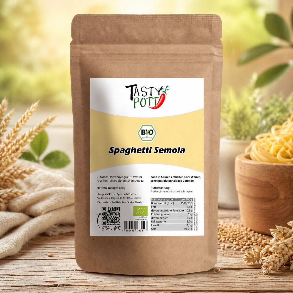 Tasty Pott Bio Spaghetti Semola - im Beutel — Abbildung 2