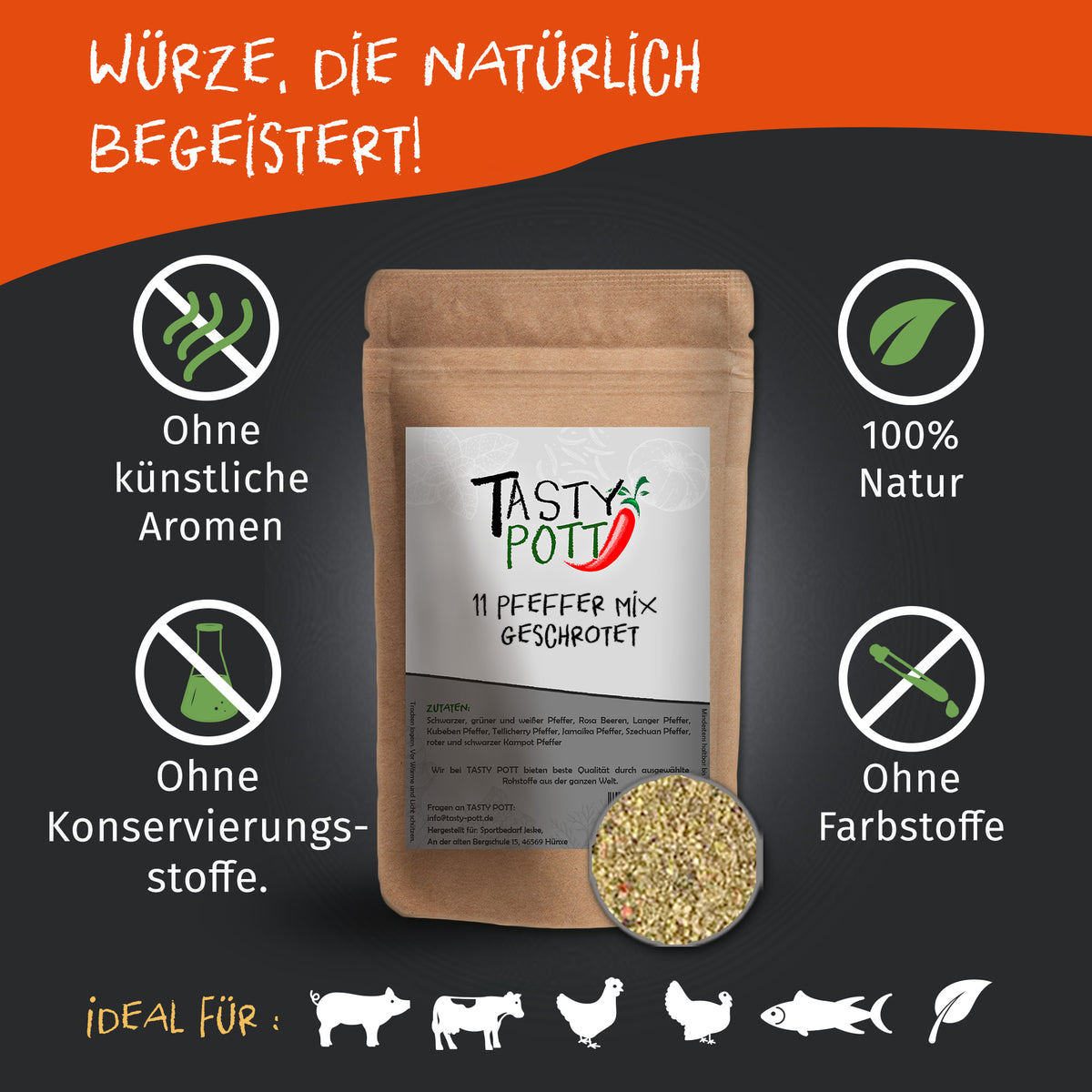 Tasty Pott 11 Pfeffer Symphonie - im Beutel — Abbildung 2