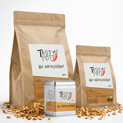 Tasty Pott Bio feine Apfelstücke - verschiedene Größen im Beutel