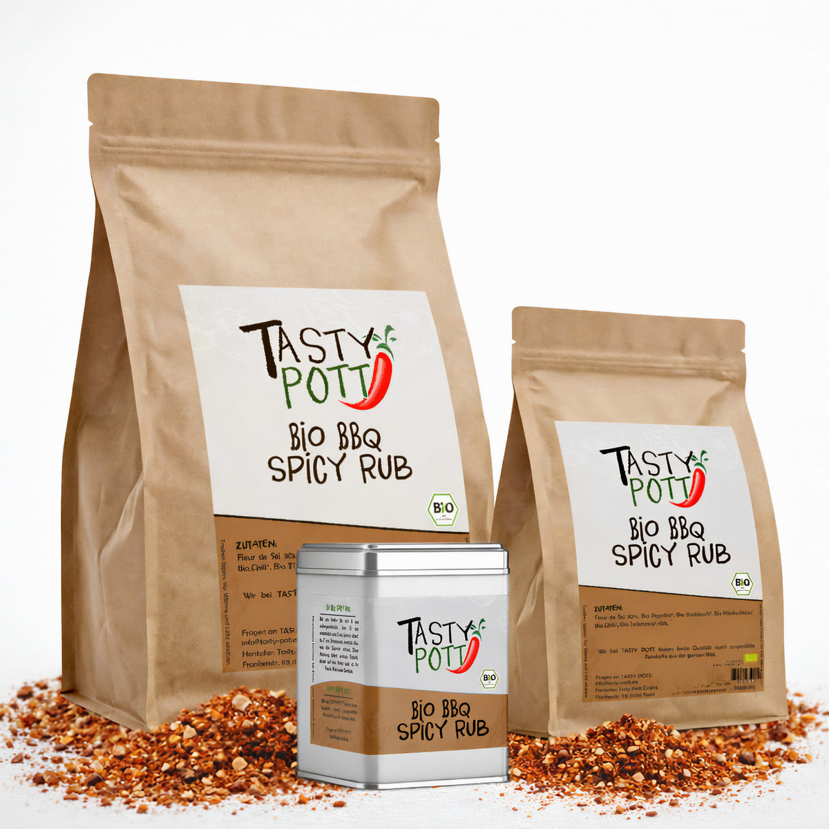 Tasty Pott Bio Spicy BBQ Rub Grillgewürz - im Beutel