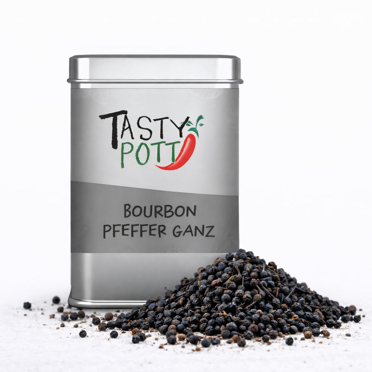 Tasty Pott Bourbon Pfeffer - schwarz, ganz 50g