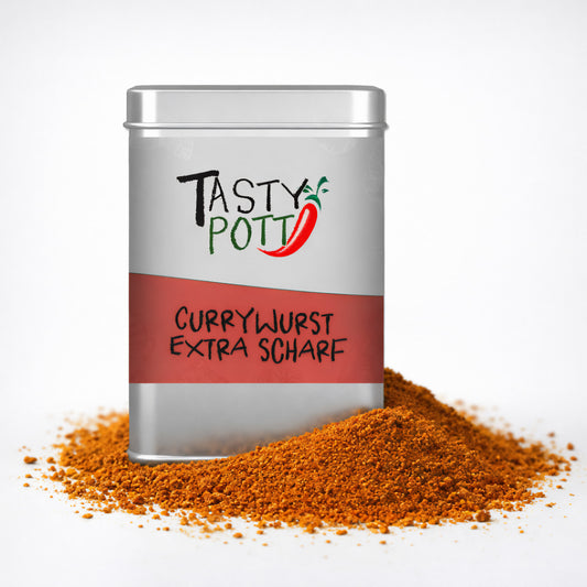 Tasty Pott Currywurst Gewürzmischung - extra scharf - 70g Dose