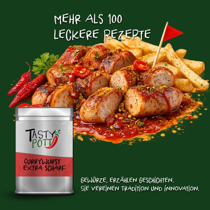 Tasty Pott Currywurst Gewürzmischung - extra scharf - 70g Dose — Abbildung 5