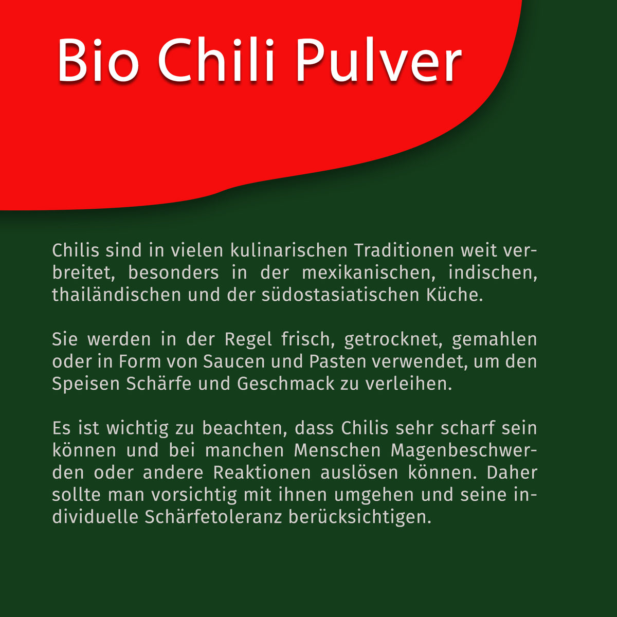Tasty Pott Bio Chili Pulver mittelscharf - in verschiedenen Größen im Beutel — Abbildung 4