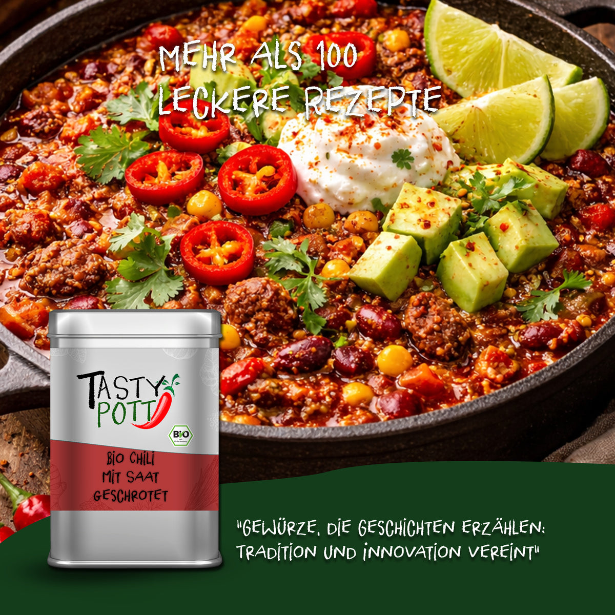 Tasty Pott Bio Chili geschrotet - mit Saat - 60g — Abbildung 5