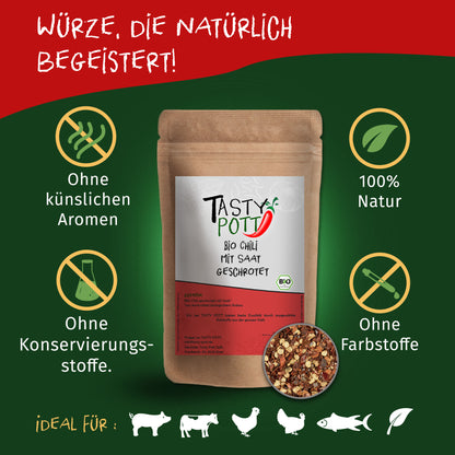Tasty Pott Bio Chili geschrotet - mit Saat - 60g — Abbildung 2