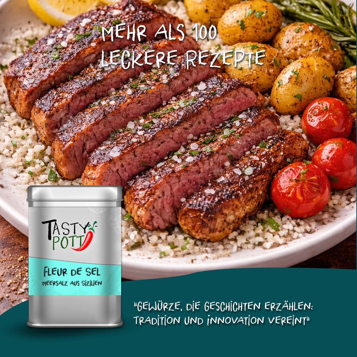 Tasty Pott Fleur de Sel Meersalz - 150g Dose — Abbildung 5