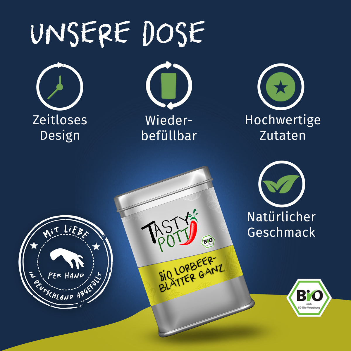 Tasty Pott Bio Lorbeerblätter ganz - im Beutel — Abbildung 3
