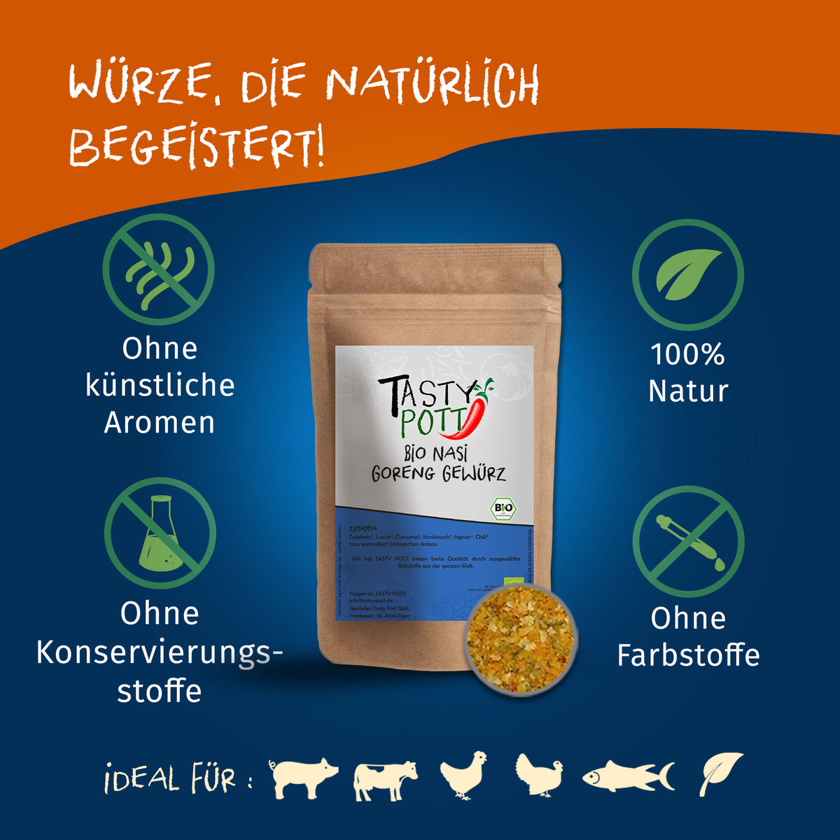 Tasty Pott Bio Nasi Goreng - Gewürzmischung - 40g — Abbildung 2