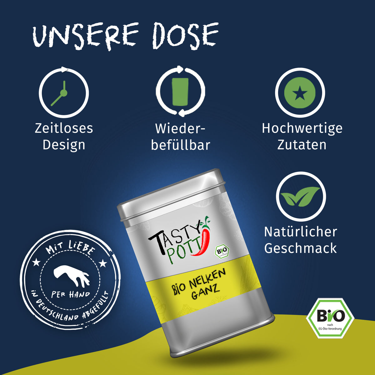 Tasty Pott Bio Nelken ganz - 50g Dose — Abbildung 3