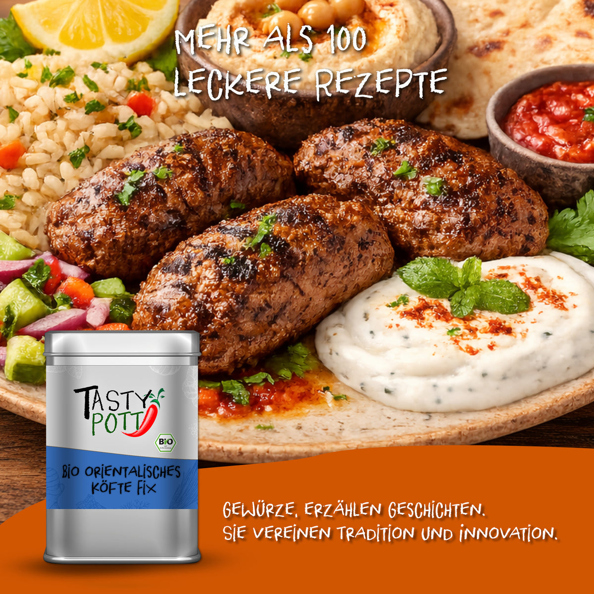 Tasty Pott bio Orientalisches Köfte Gewürz – 60g Dose — Abbildung 5
