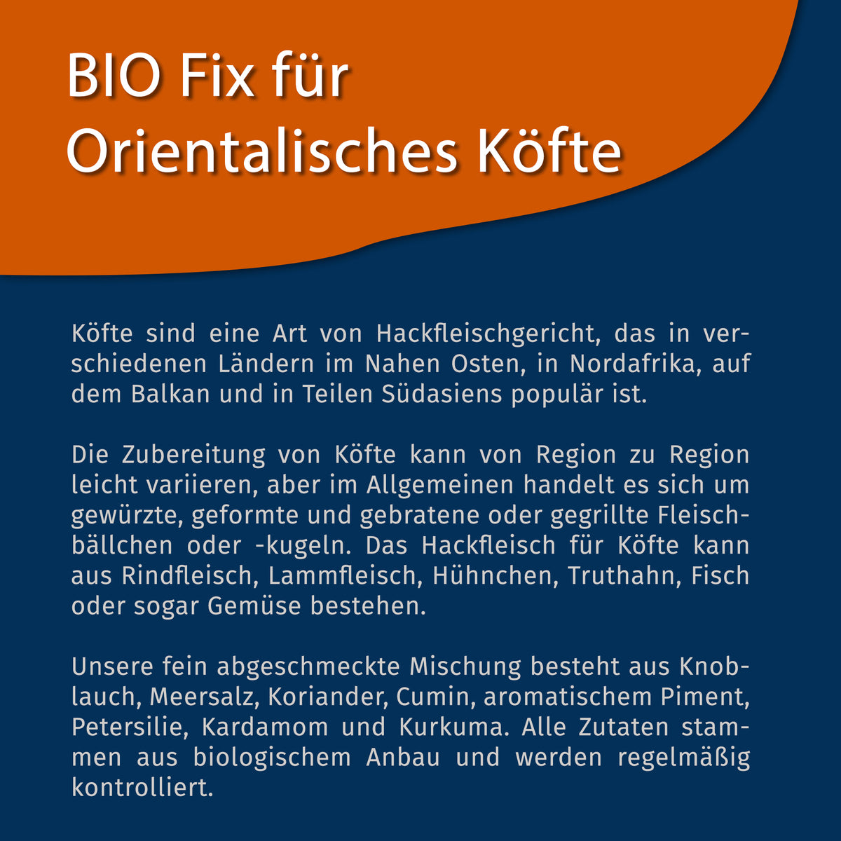 Tasty Pott bio Orientalisches Köfte Gewürz – 60g Dose — Abbildung 4