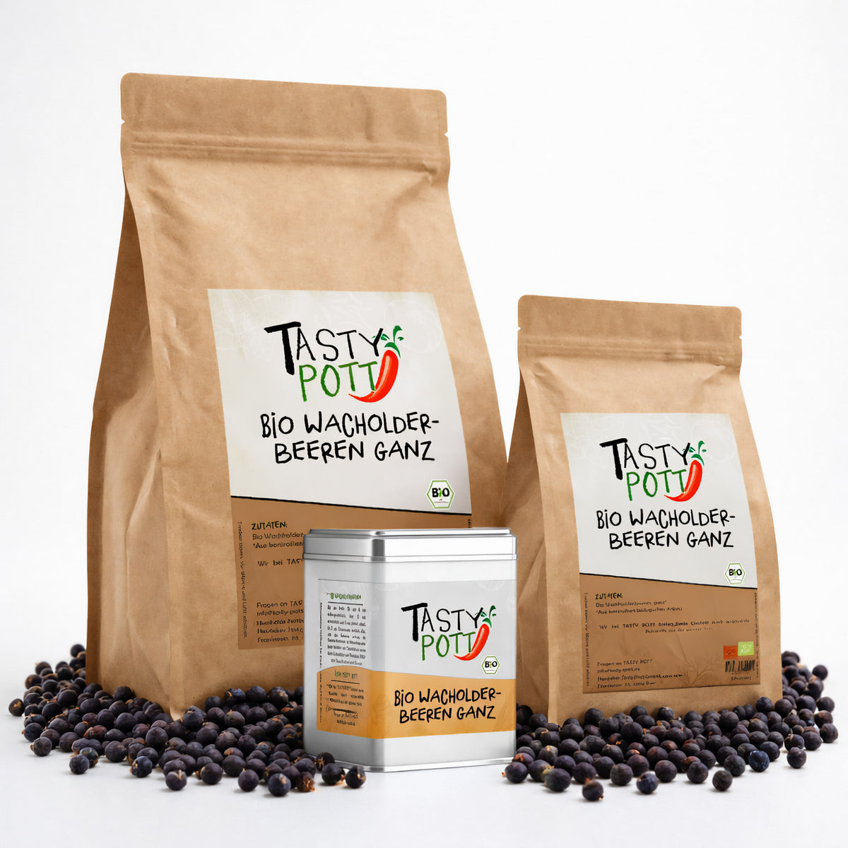 Tasty Pott Bio Wacholderbeeren ganz - im Beutel