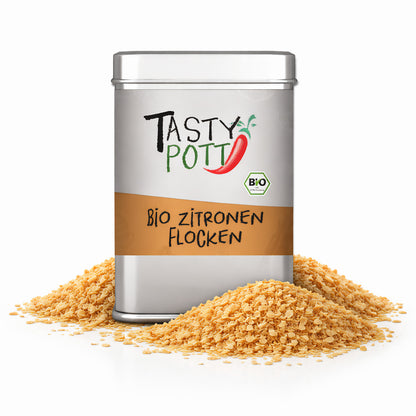 Tasty Pott Bio Zitronenschalen Flocken - 100g Dose