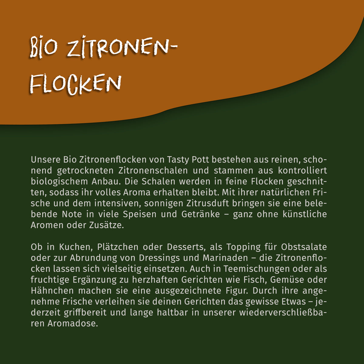 Tasty Pott Bio Zitronenschalen Flocken - 100g Dose — Abbildung 4