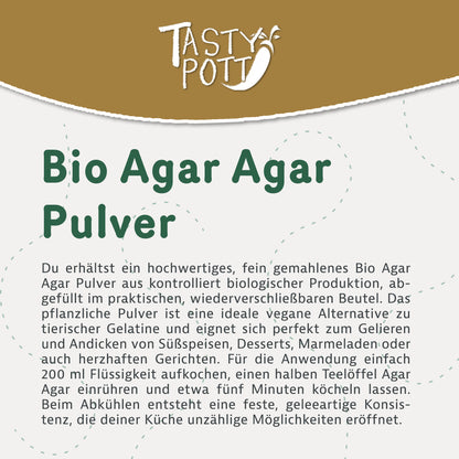 Tasty Pott Bio Agar Agar Pulver - 500g — Abbildung 3