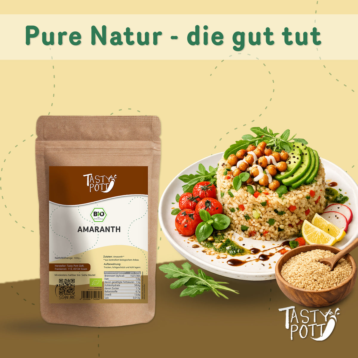 Tasty Pott Bio Amaranth Vollkorn - 1kg Beutel — Abbildung 6