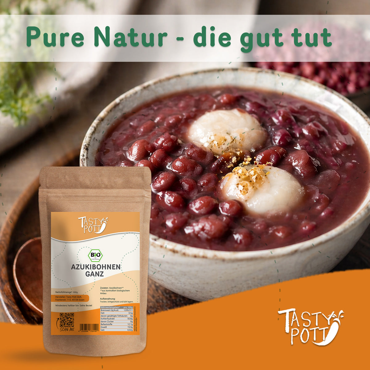 Tasty Pott Bio Azukibohnen ganz - 1kg - im Beutel — Abbildung 6