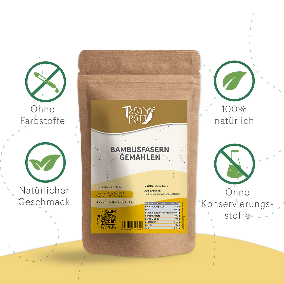 Tasty Pott Bambusfasern gemahlen - im Beutel — Abbildung 3