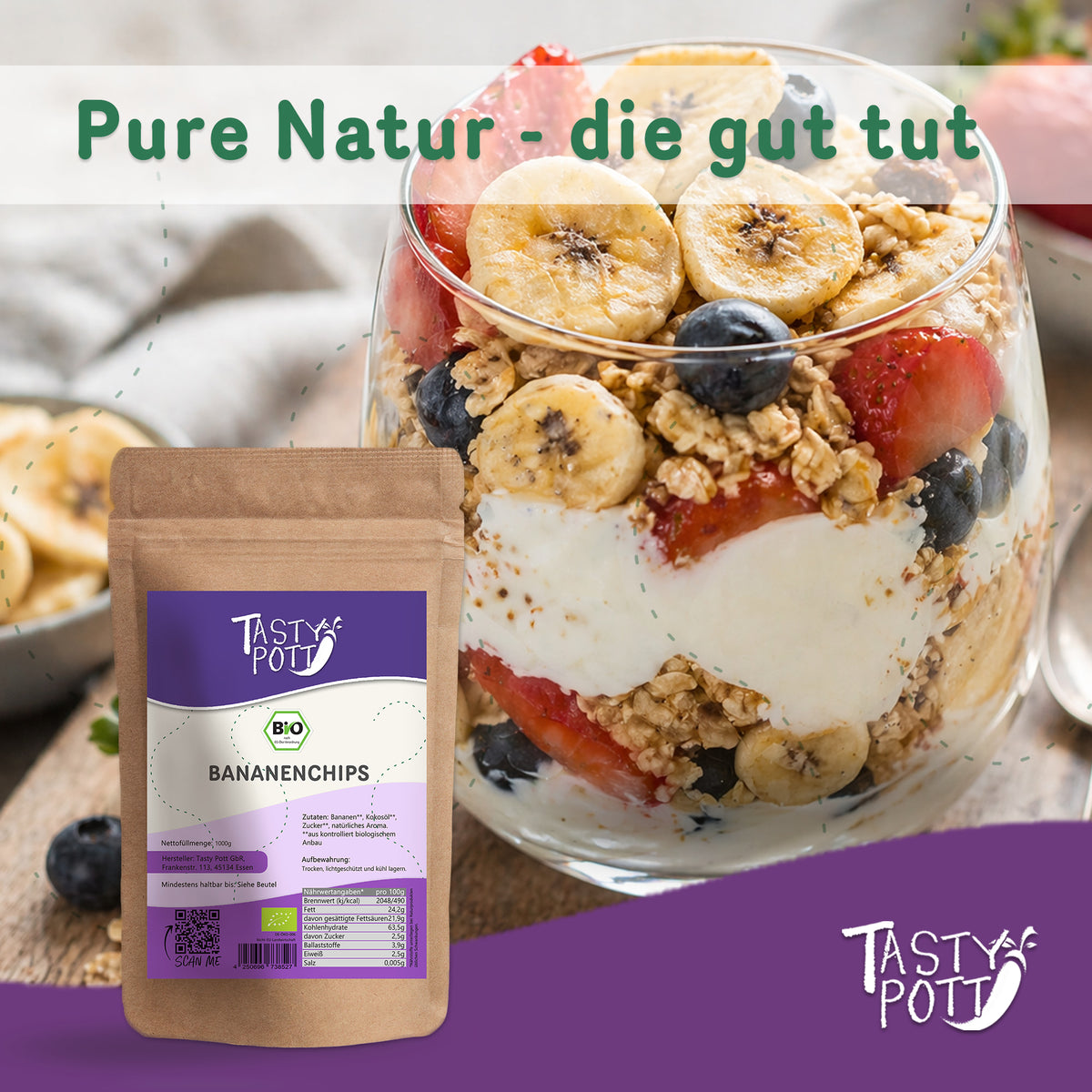 Tasty Pott Bio Bananenchips - im Beutel — Abbildung 6